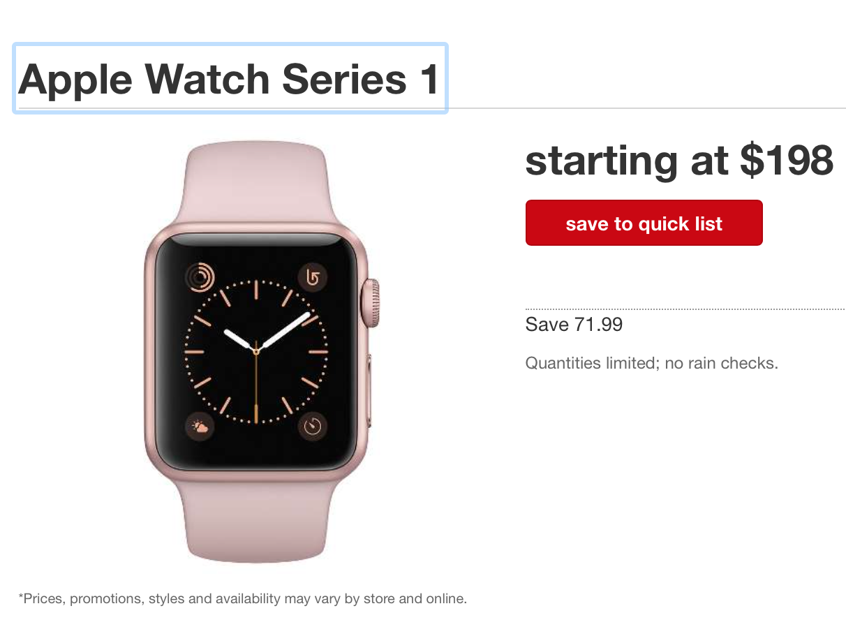Target black friday deals apple watch